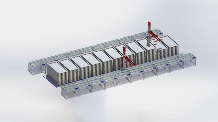 Non-cracked robot welding line